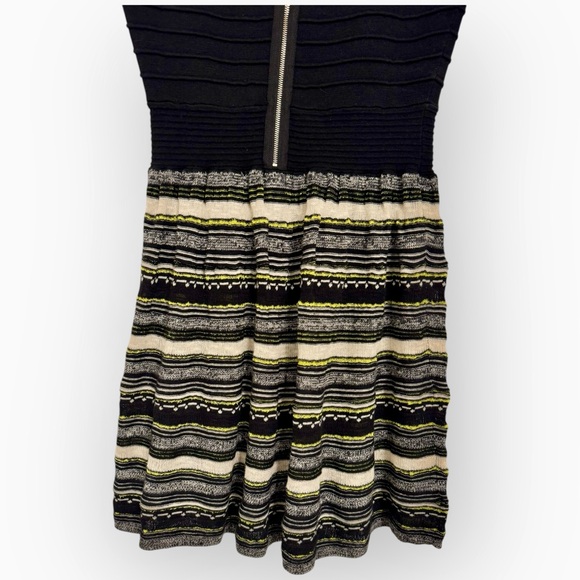 SANDRO PARIS $395 Retail Knit Mini Dress, Size 1 (Small), Black/White/Green - Picture 12 of 16